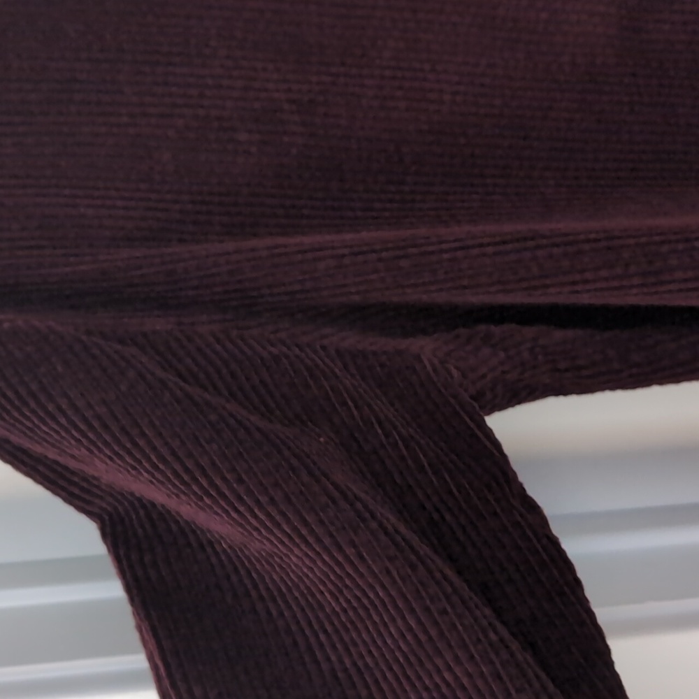 L.L. Bean Women's Courduroy Button Down Shirt Burgundy Purple Size Large - Picture 3 of 11